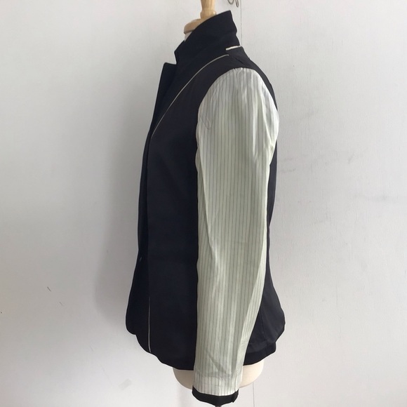 Banana Republic black three button stretch wool blend blazer size 10 - Picture 11 of 12